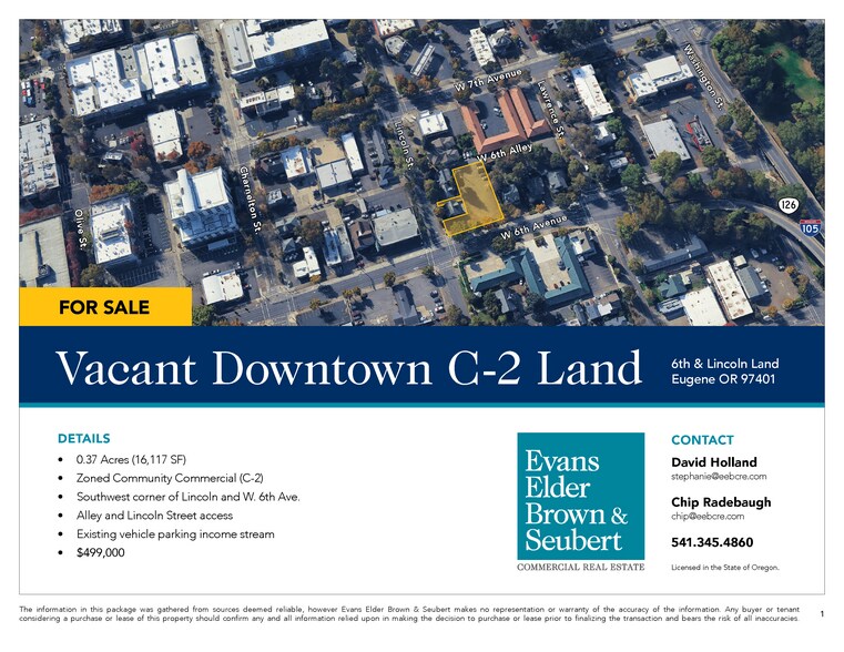 W 6th Avenue & Lincoln Street, Eugene, OR à vendre - Photo de l’immeuble – Image 2 sur 6