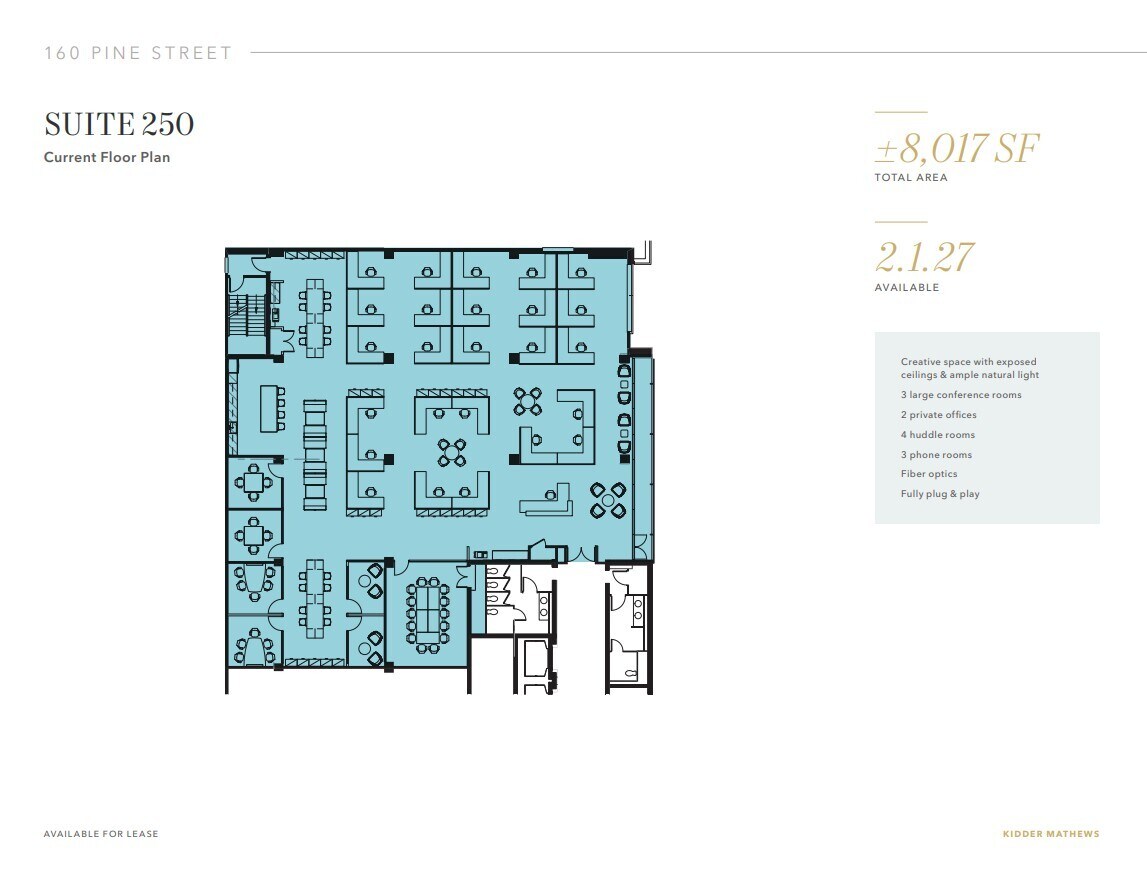 160 Pine St, San Francisco, CA à louer Plan d’étage– Image 1 sur 1