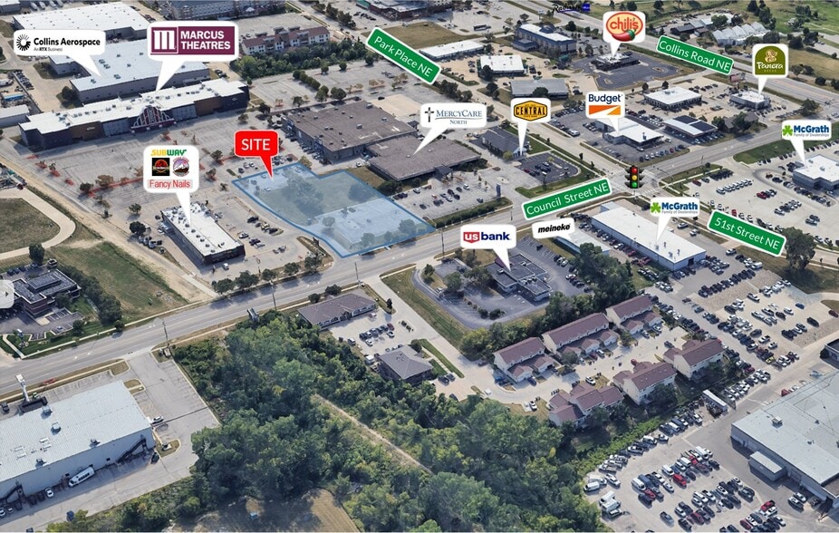 5320 Council St NE, Cedar Rapids, IA à vendre - Aérien – Image 2 sur 3
