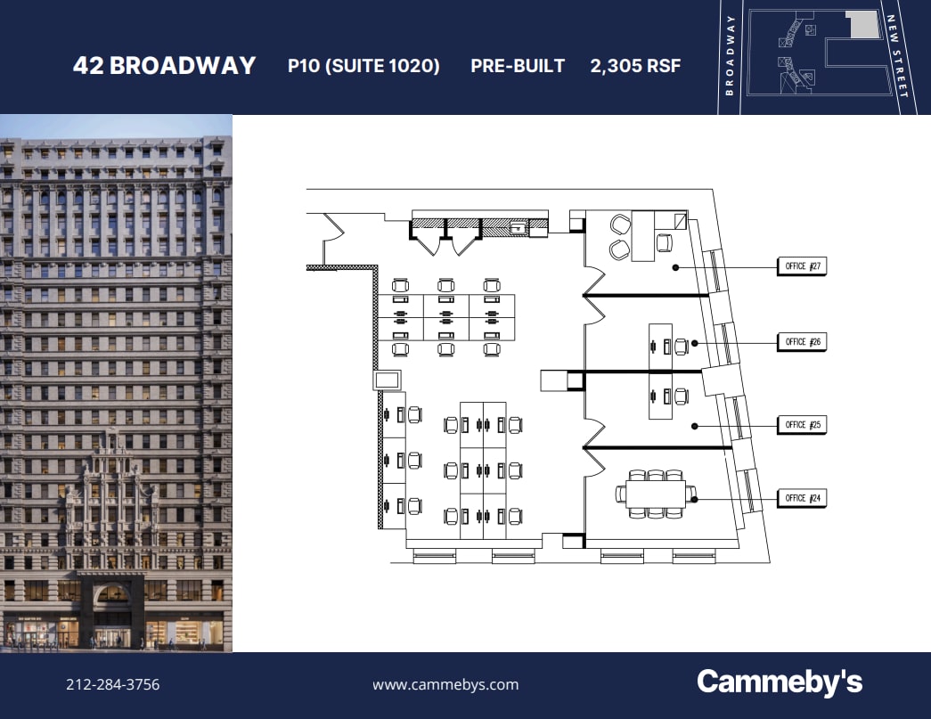 42 Broadway, New York, NY à louer Plan d’étage– Image 1 sur 1