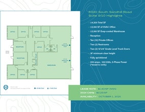 6320 S Sandhill Rd, Las Vegas, NV à louer Plan d’étage– Image 1 sur 1