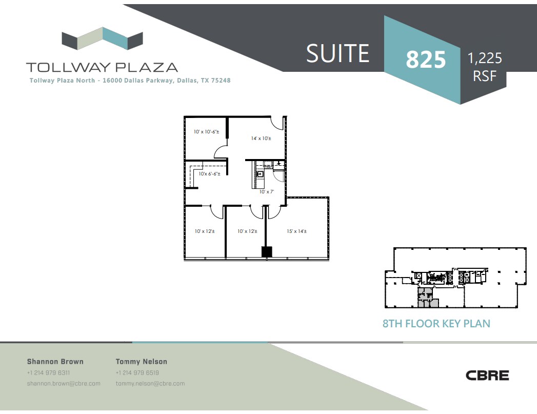 16000 N Dallas Pky, Dallas, TX à louer Plan d’étage– Image 1 sur 1