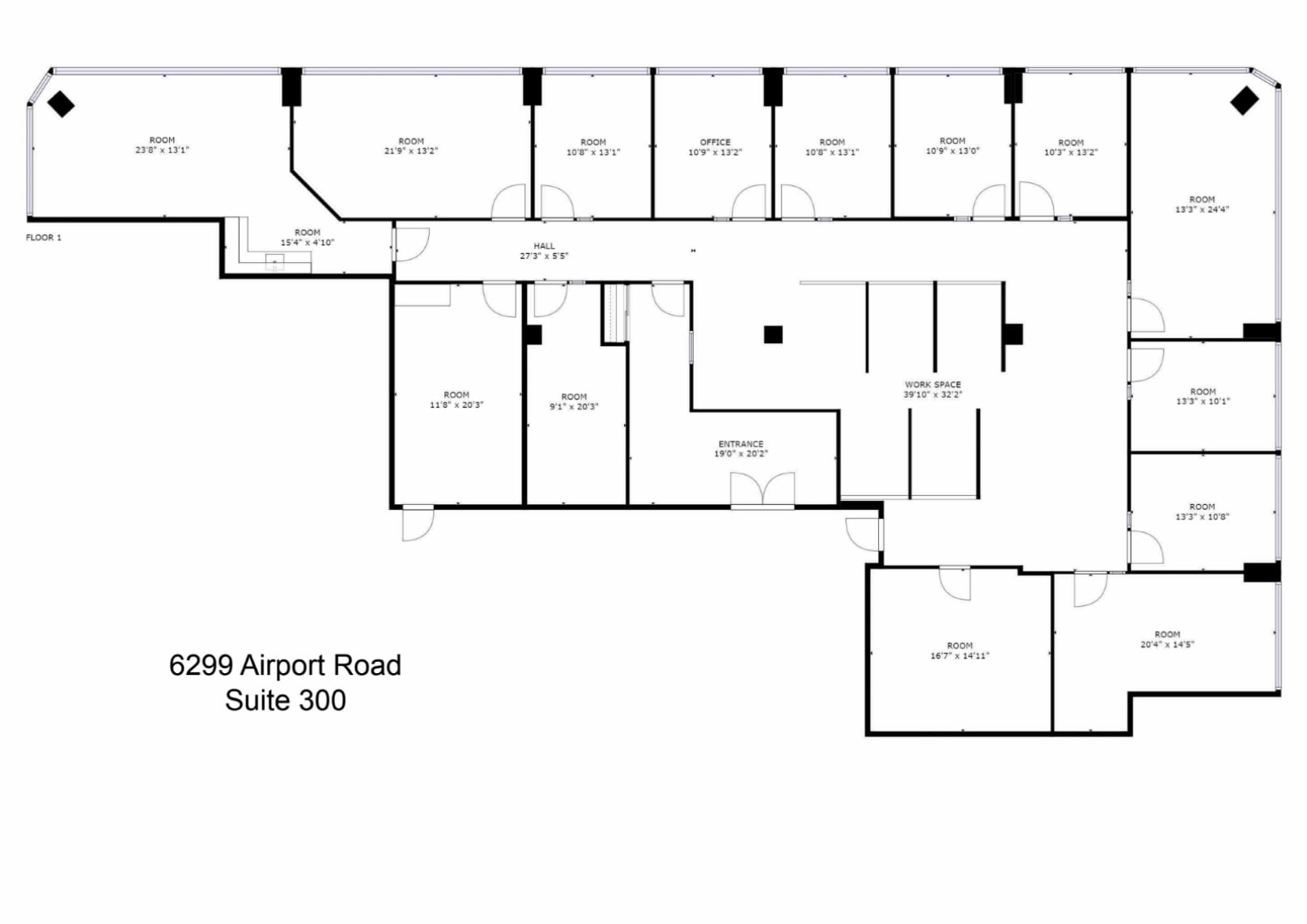 6299 Airport Rd, Mississauga, ON à louer Plan d’étage– Image 1 sur 1