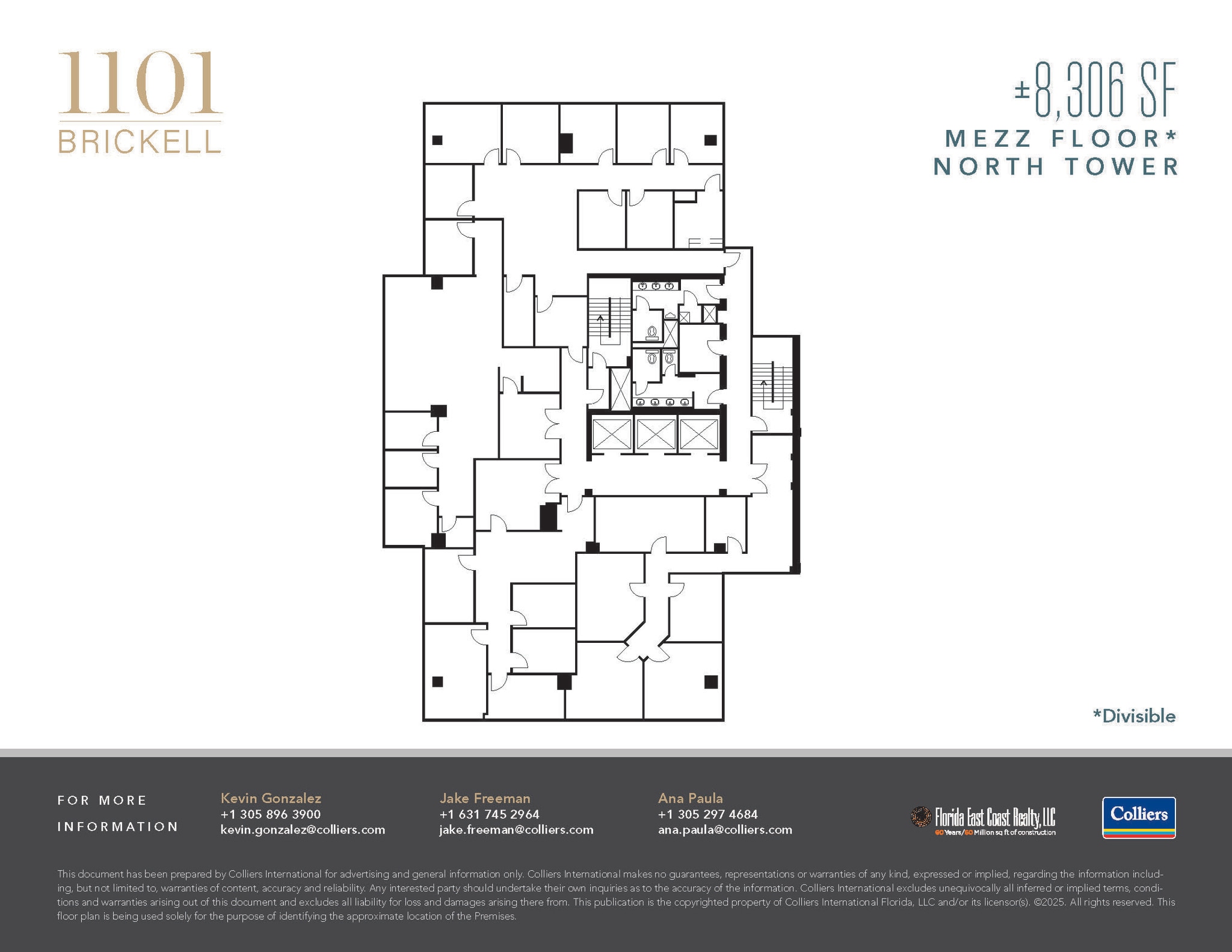 1101 Brickell Ave, Miami, FL à louer Plan d’étage– Image 1 sur 2