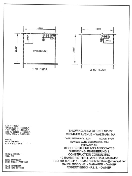 108 Clematis Ave, Waltham, MA à louer Plan d’étage– Image 1 sur 1