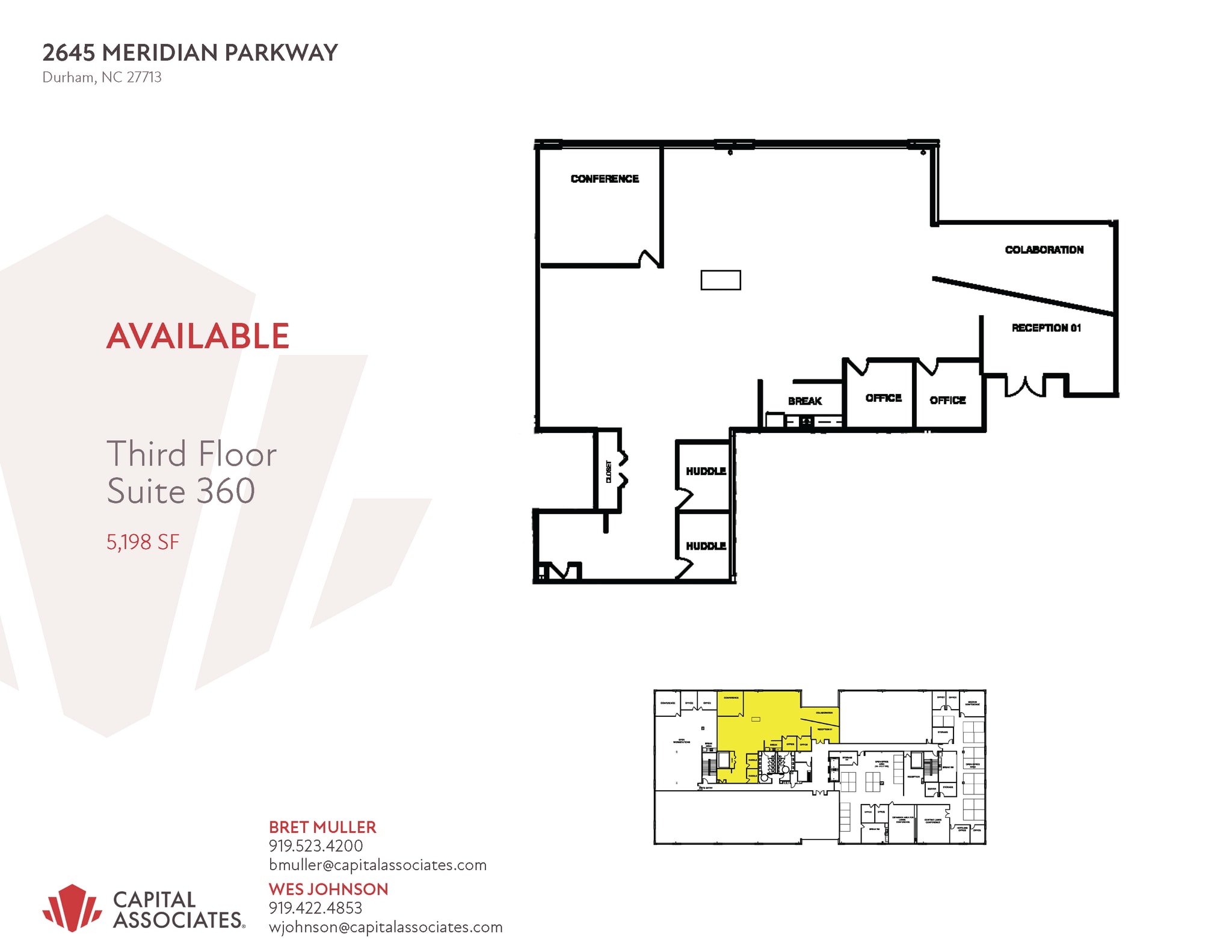 2645 Meridian Pky, Durham, NC à louer Plan d’étage– Image 1 sur 1