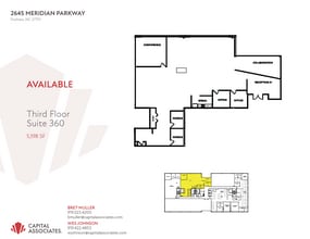 2645 Meridian Pky, Durham, NC à louer Plan d’étage– Image 1 sur 1
