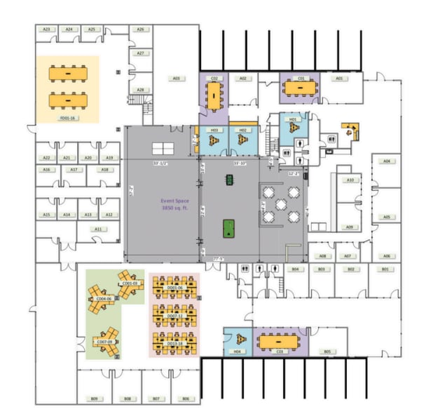1900 Jay Ell Dr, Richardson, TX à louer Plan d’étage– Image 1 sur 1