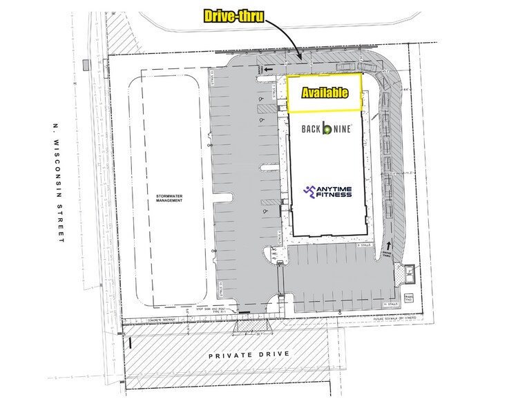 825-833 N Wisconsin St, Elkhorn, WI à louer - Plan de site – Image 3 sur 3
