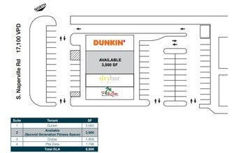 2040-2046 S Naperville Rd, Wheaton, IL à louer Plan d’étage– Image 1 sur 1