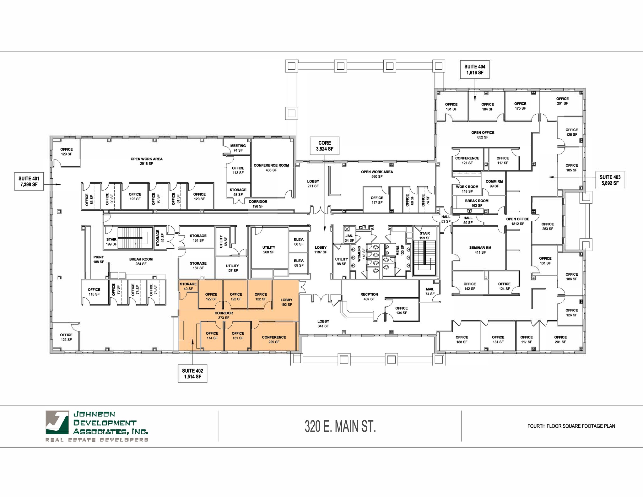 320 E Main St, Spartanburg, SC à louer Plan de site– Image 1 sur 1