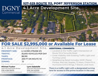 Plus de détails pour 527-529 Route 112, Port Jefferson Station, NY - Terrain à vendre