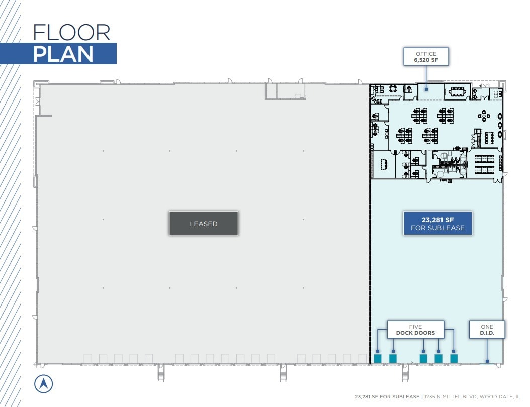 1235 N Mittel Blvd, Wood Dale, IL à louer Plan d’étage– Image 1 sur 1