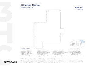 3 Hutton Centre Dr, Santa Ana, CA à louer Plan d’étage– Image 1 sur 2