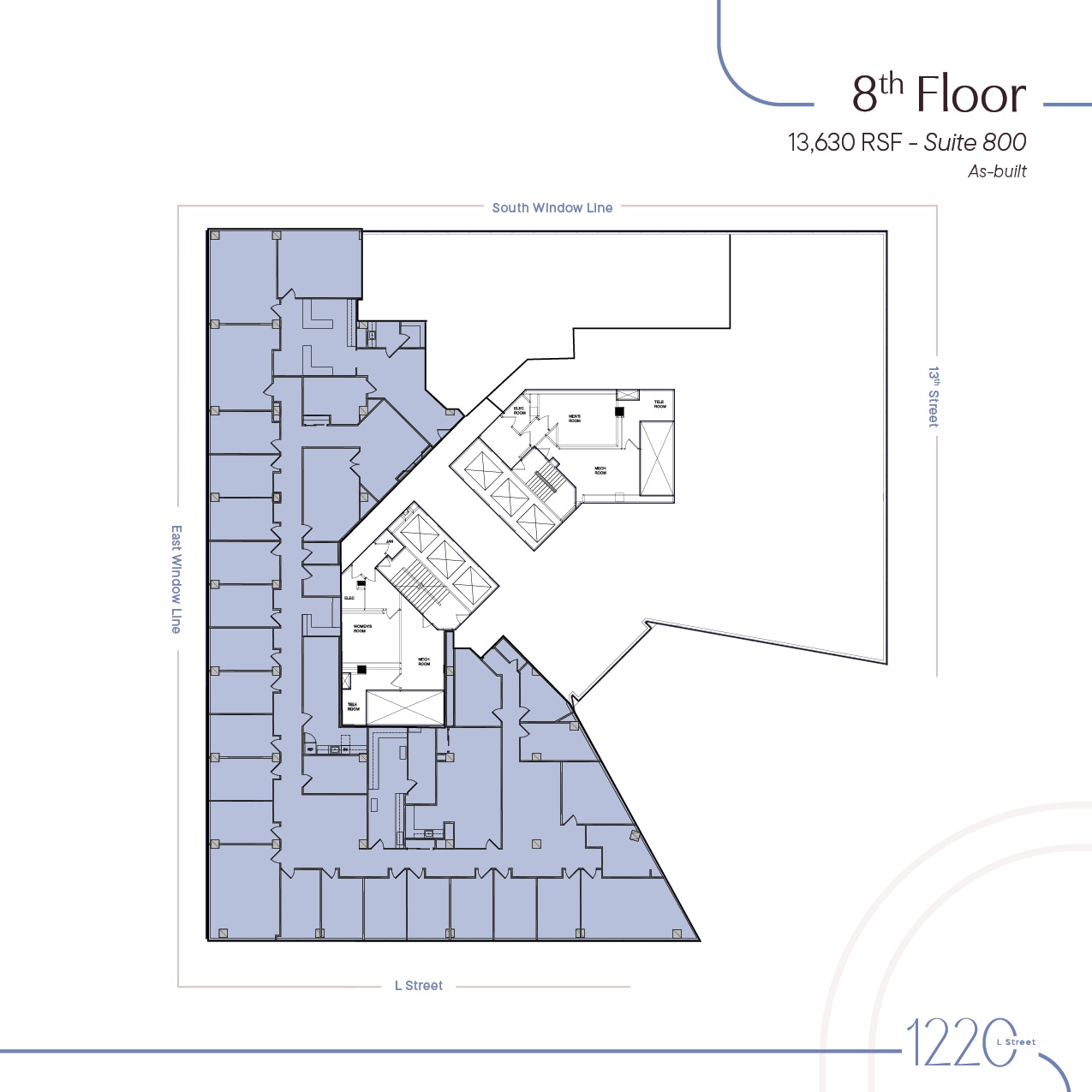 1220 L St NW, Washington, DC à louer Plan d’étage– Image 1 sur 1