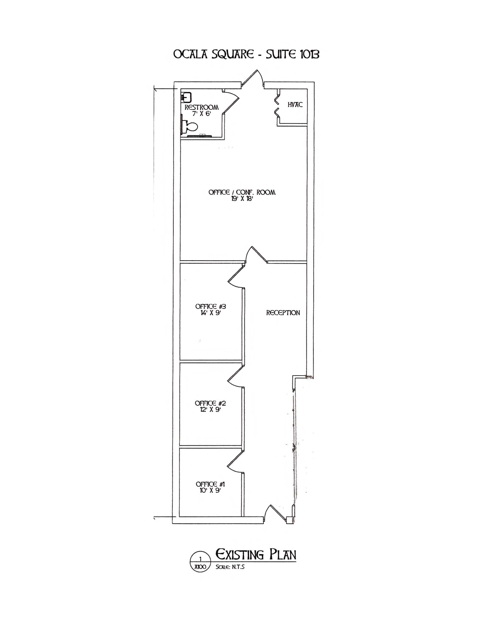 1007-1053 NE 14th St, Ocala, FL à louer Plan d’étage– Image 1 sur 1