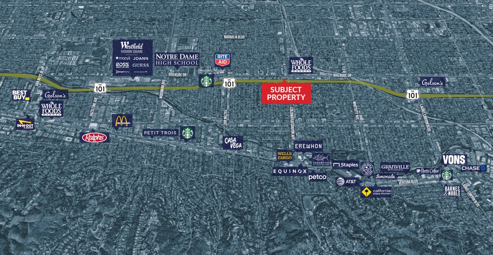 12900 Riverside Dr, Sherman Oaks, CA à louer - Aérien – Image 2 sur 9