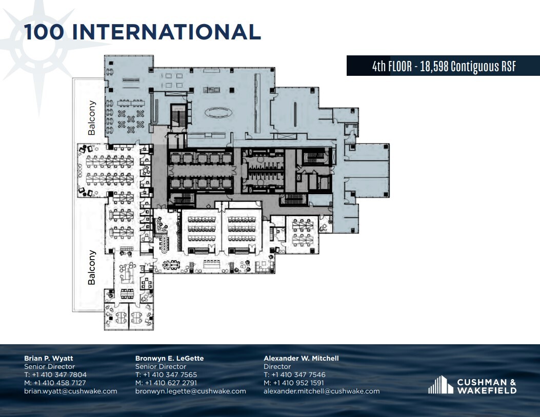 100 International Dr, Baltimore, MD à louer Plan d’étage– Image 1 sur 1