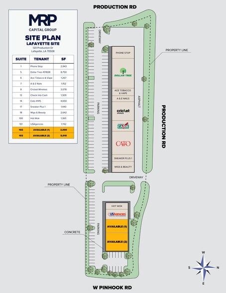 200 Production Dr, Lafayette, LA à louer - Plan de site – Image 2 sur 9