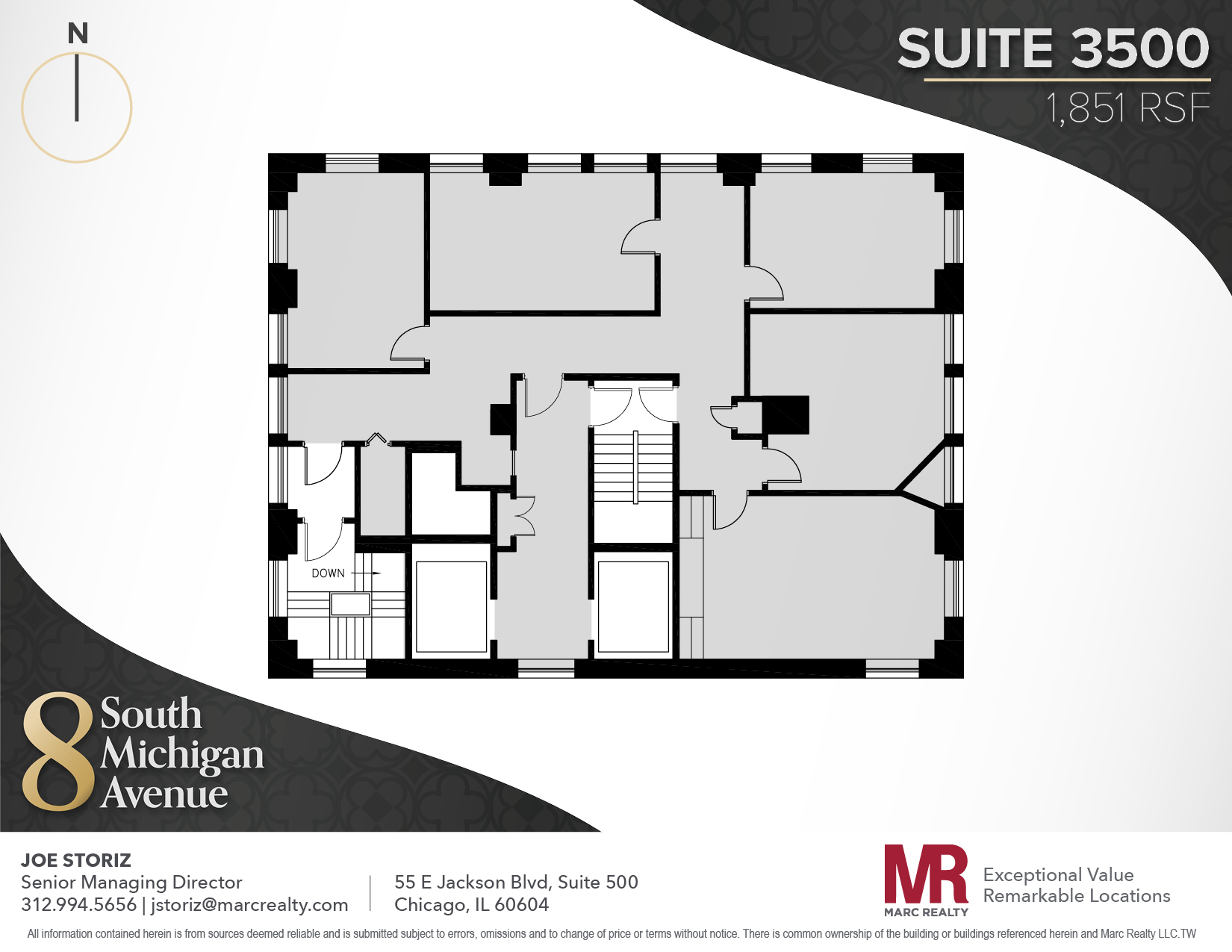 8 S Michigan Ave, Chicago, IL à louer Plan d’étage– Image 1 sur 11