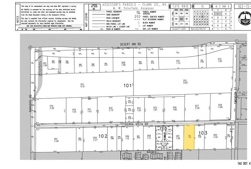 Sierra Vista Dr, Las Vegas, NV à vendre - Plan cadastral – Image 2 sur 5