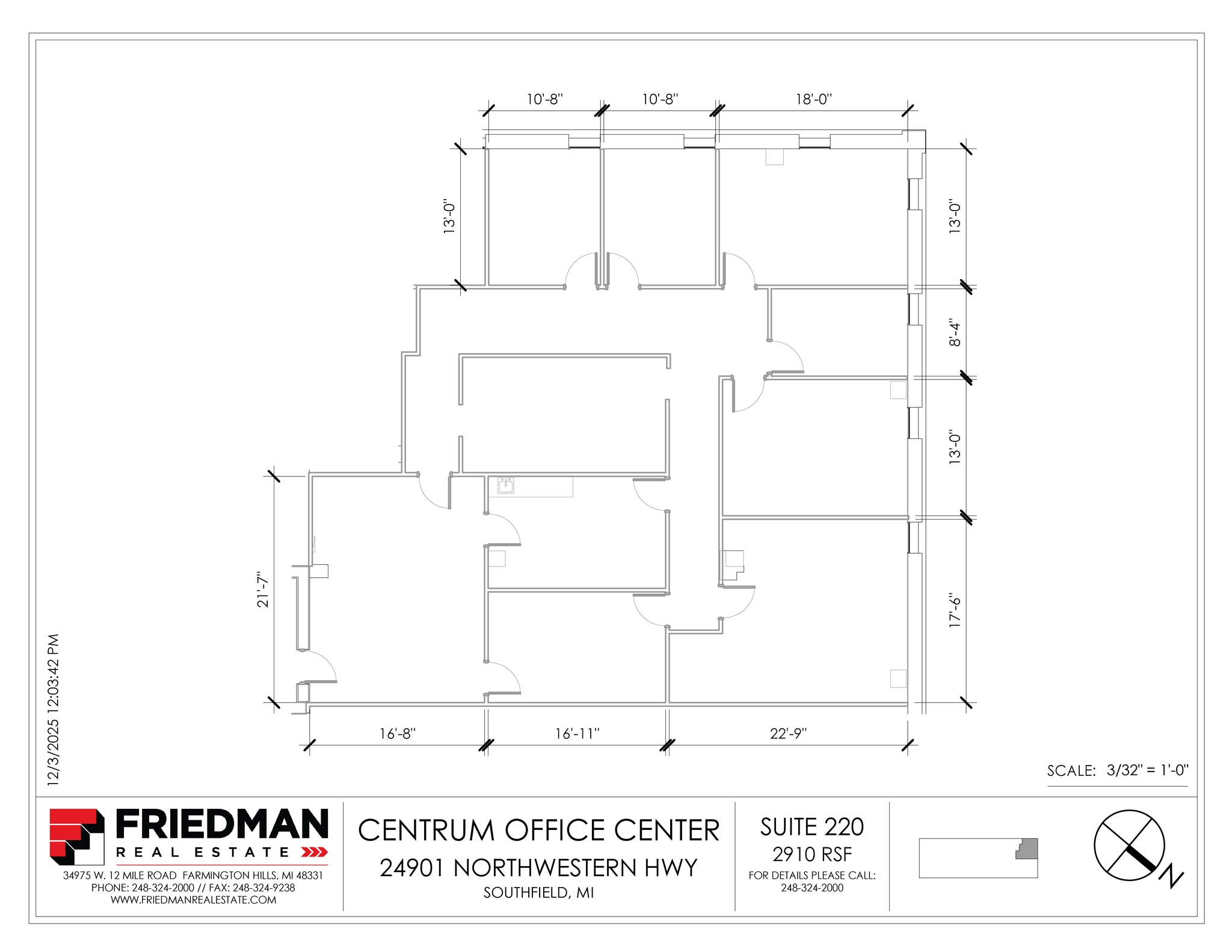 24901 Northwestern Hwy, Southfield, MI à louer Plan d’étage– Image 1 sur 1