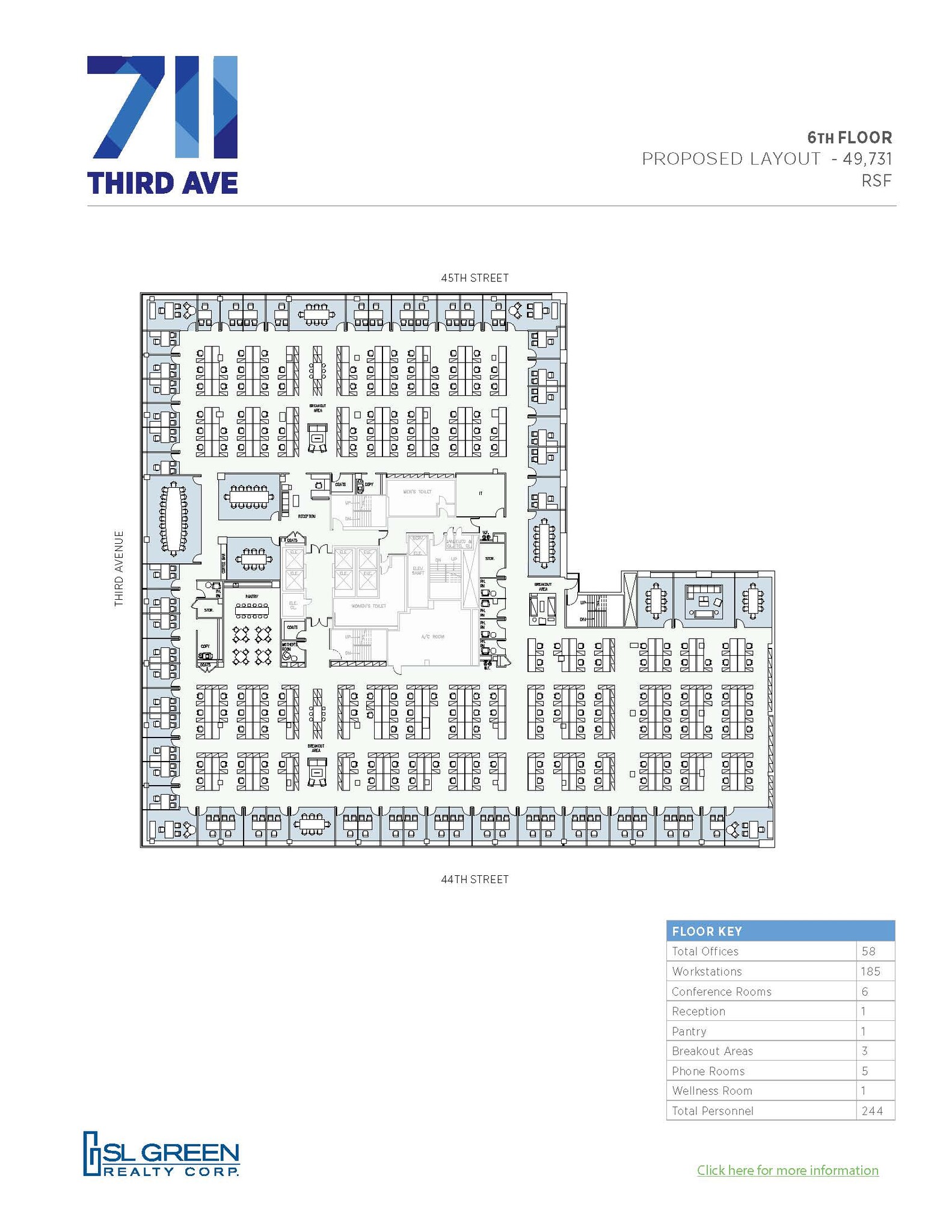711 Third Ave, New York, NY à louer Plan d’étage– Image 1 sur 1