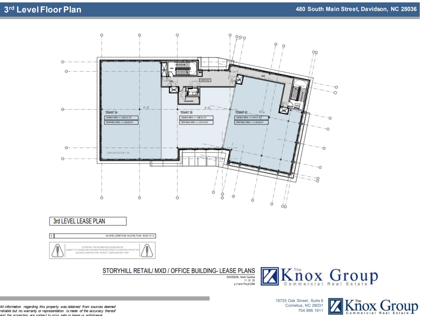 480 S Main St, Davidson, NC à louer Plan d’étage– Image 1 sur 2