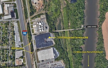 3310 Deepwater Terminal Rd, Richmond, VA - VUE AÉRIENNE  vue de carte - Image1