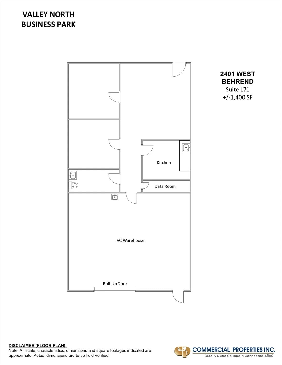 2401 W Behrend Dr, Phoenix, AZ à louer Plan d’étage– Image 1 sur 1