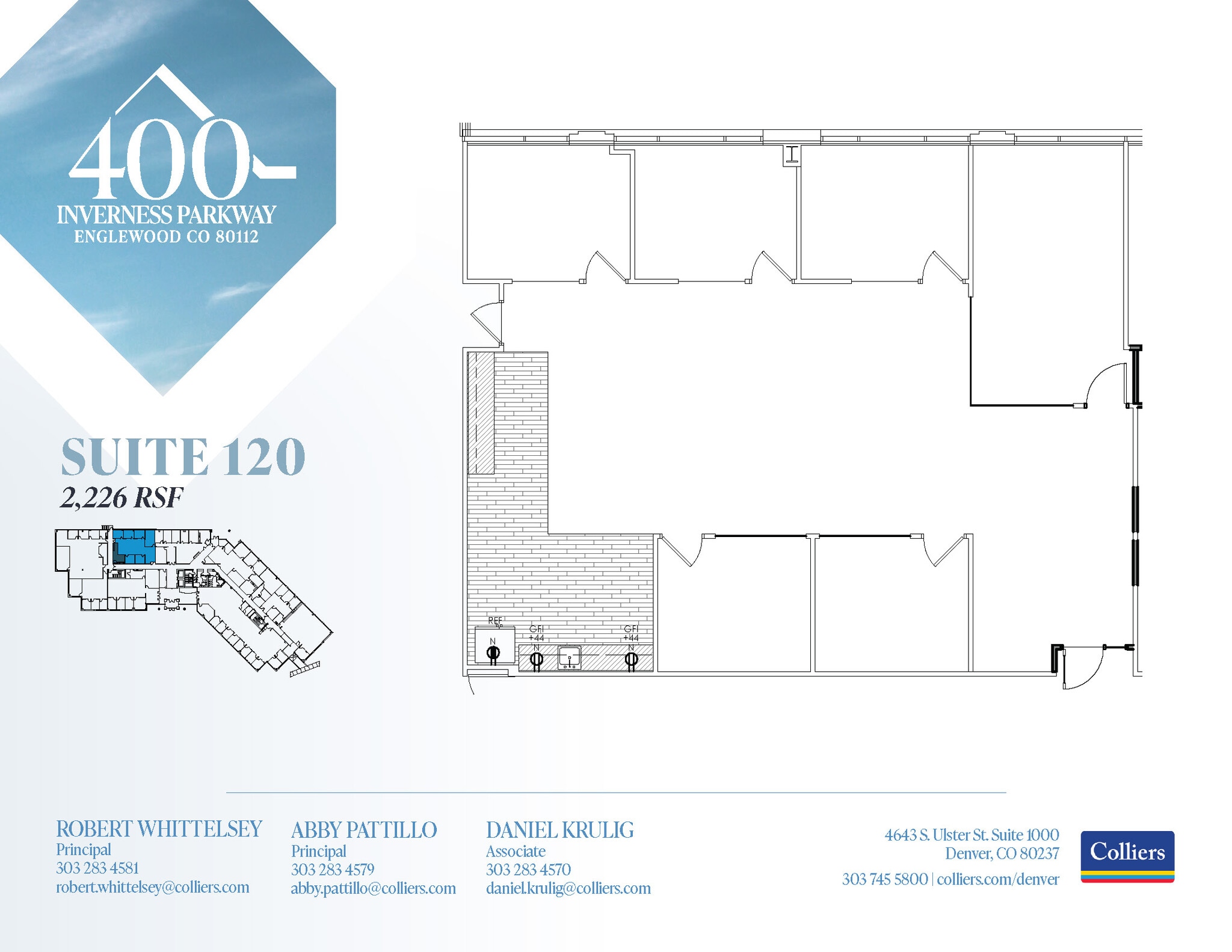 400 Inverness Pky, Englewood, CO à louer Plan d’étage– Image 1 sur 1