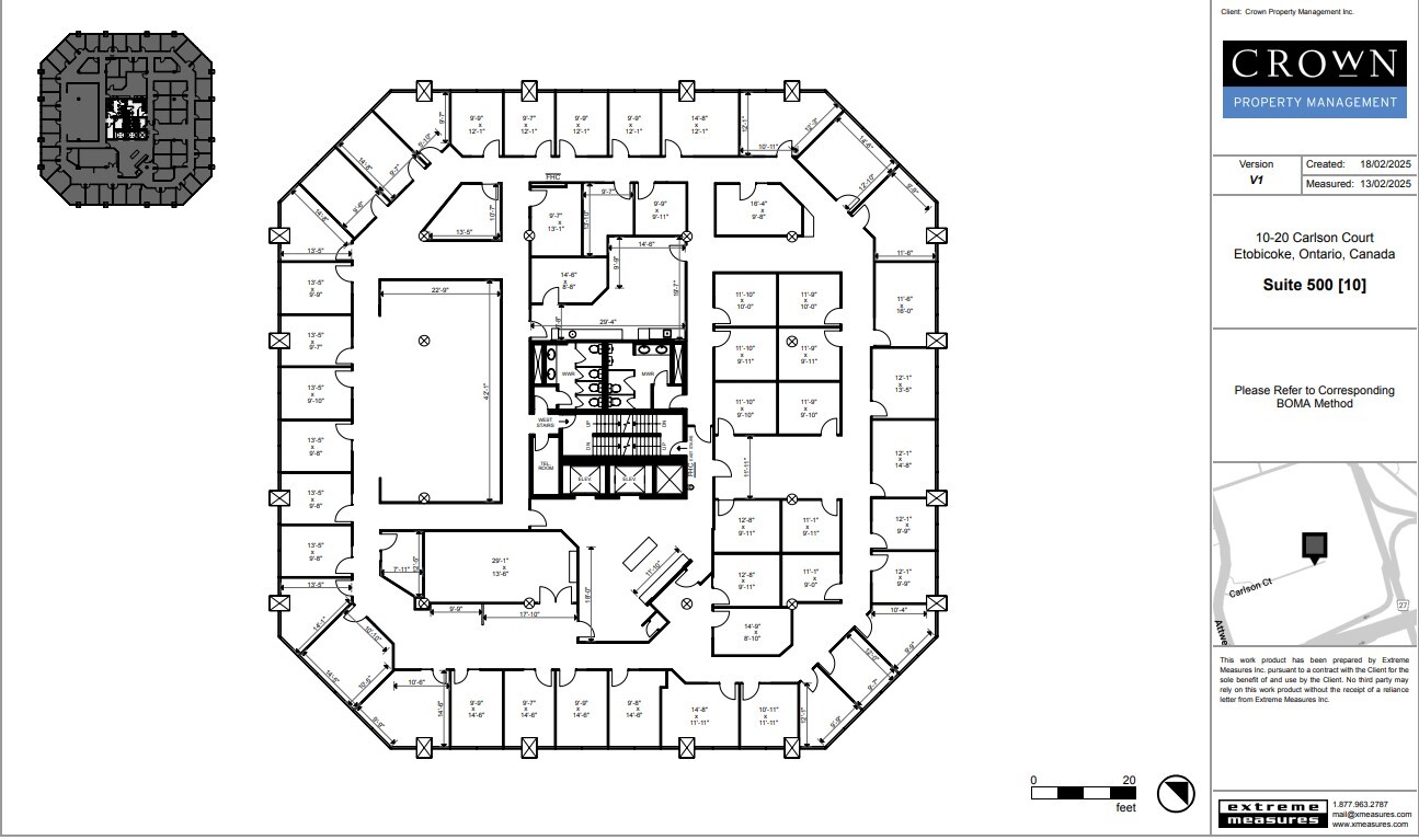 10 Carlson Crt, Toronto, ON à louer Plan d’étage– Image 1 sur 6