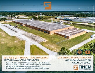 Plus de détails pour 418 Ascauga Lake Rd, Graniteville, SC - Industriel/Logistique à louer