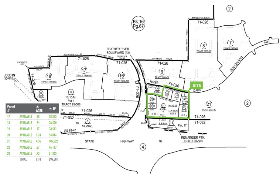 Highway 70, Plumas Lake, CA à vendre - Plan cadastral – Image 2 sur 2