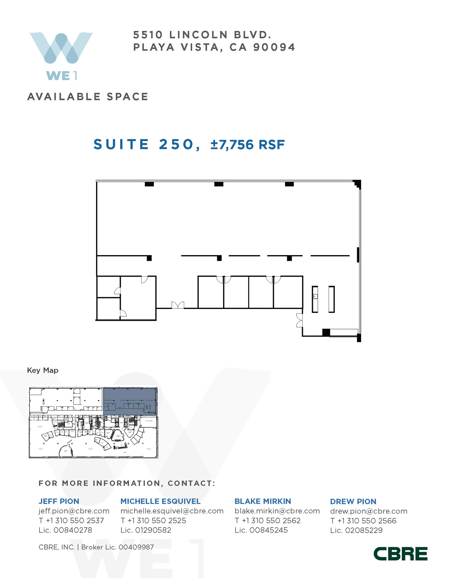 5510 Lincoln Blvd, Playa Vista, CA à louer Plan d’étage– Image 1 sur 3