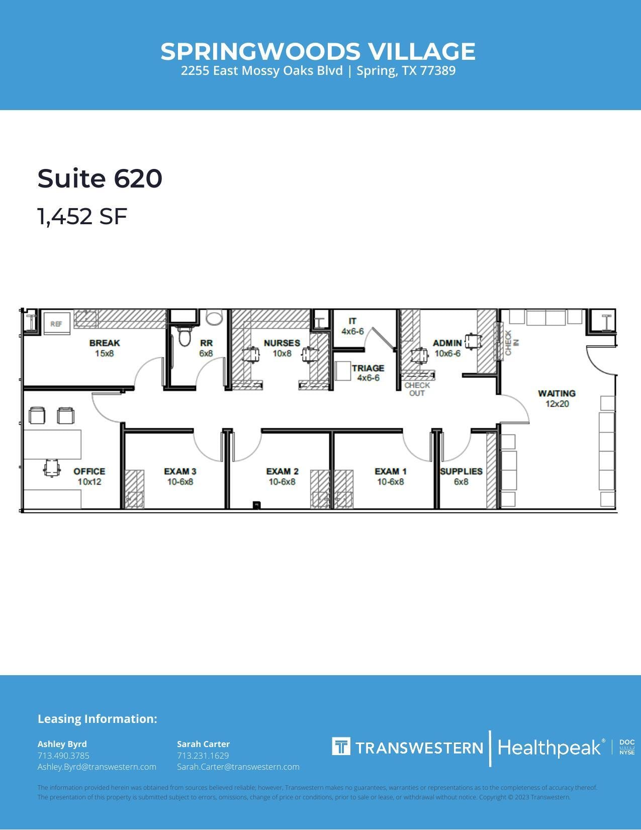 2255 E Mossy Oaks Blvd, Spring, TX à louer Plan d’étage– Image 1 sur 1
