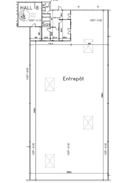 Local d’activités dans Saint Denis à louer - Plan d’étage – Image 2 sur 4