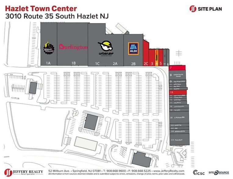 3010 State Route 35, Hazlet, NJ à louer - Plan de site – Image 2 sur 9