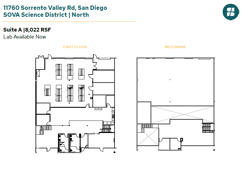 11555 Sorrento Valley Rd, San Diego, CA à louer Plan d’étage– Image 1 sur 1