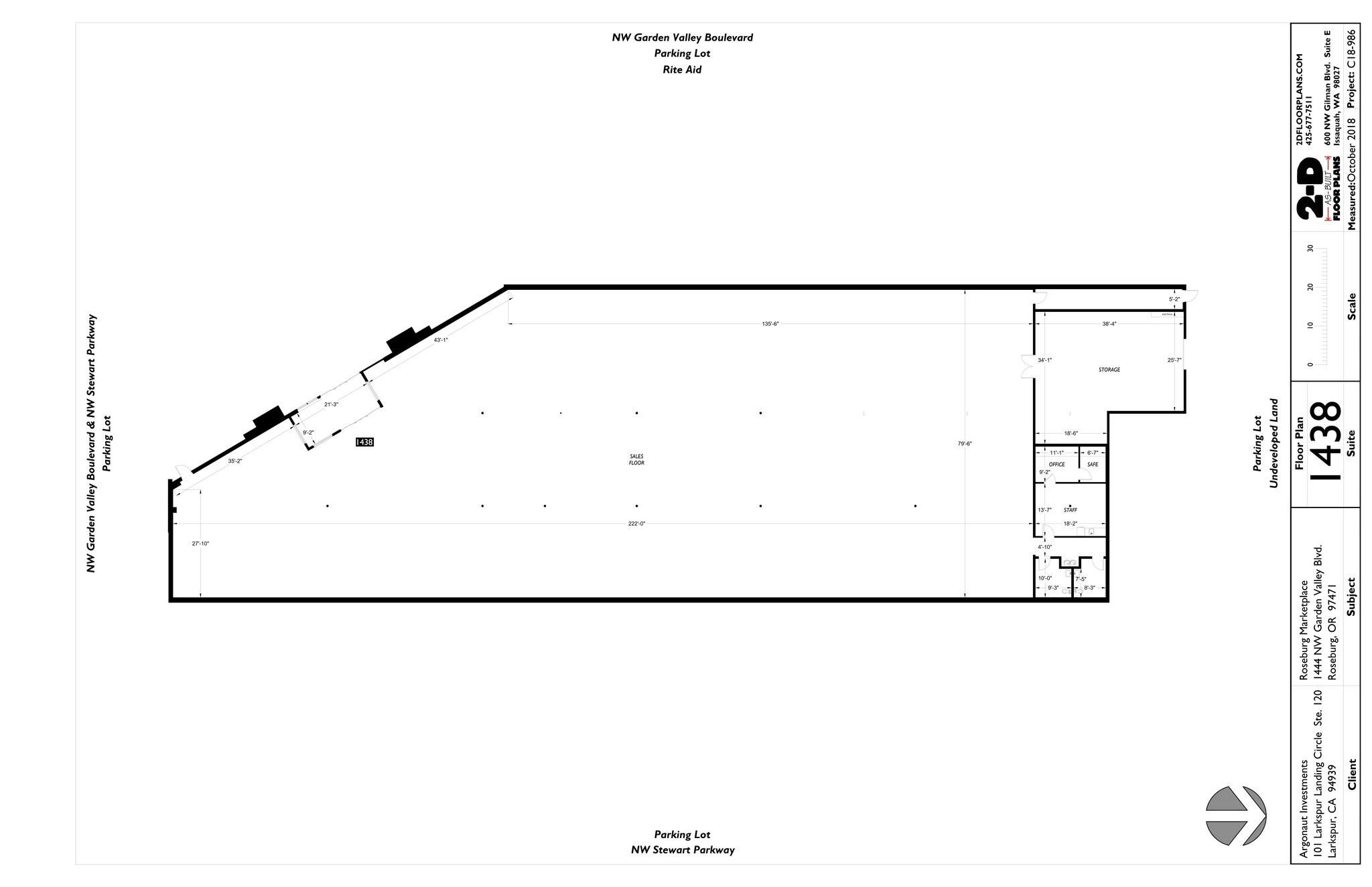1444 NW Garden Valley Blvd, Roseburg, OR à louer Plan de site– Image 1 sur 2
