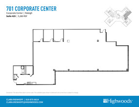 701 Corporate Center Dr, Raleigh, NC à louer Plan d’étage– Image 1 sur 1