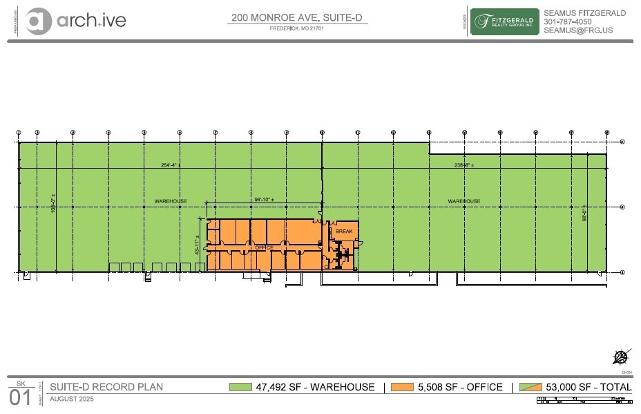 200 Monroe Ave, Frederick, MD à louer Plan d’étage– Image 1 sur 1