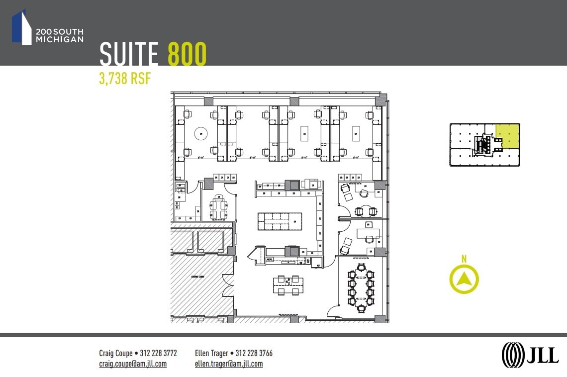 200 S Michigan Ave, Chicago, IL à louer Plan d’étage– Image 1 sur 1