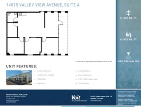 14525 Valley View Ave, Santa Fe Springs, CA à louer Plan d’étage– Image 1 sur 1