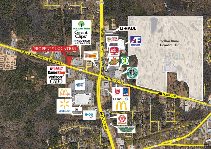 3925 Hwy 64 W, Tyler, TX à vendre - Aérien – Image 1 sur 13