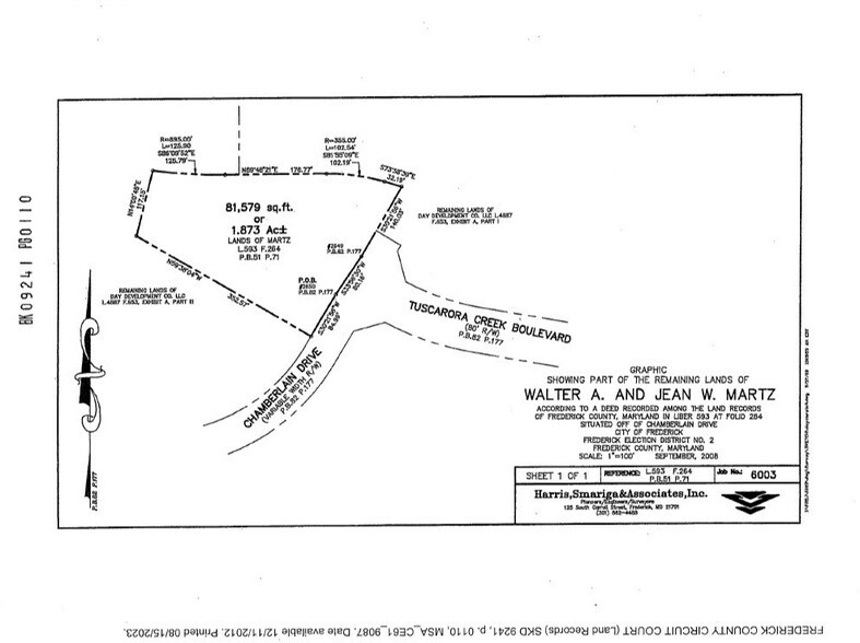 Chamberlain Drive & Tuscarora Blvd, Frederick, MD à vendre - Plan cadastral – Image 2 sur 7