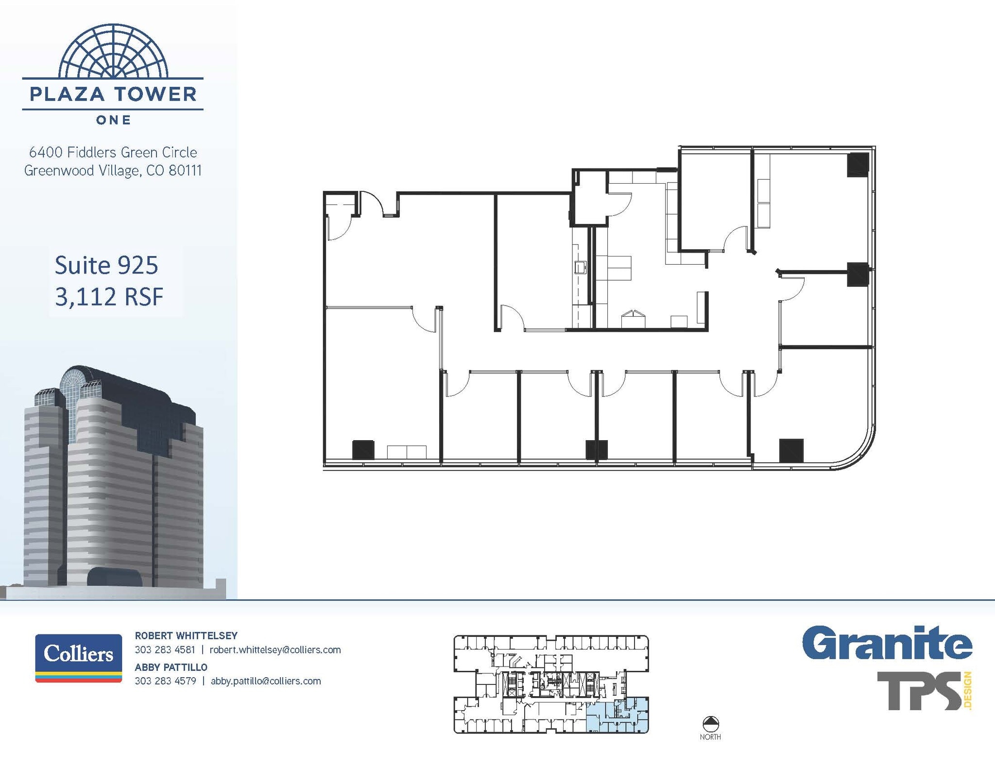 6400 S Fiddlers Green Cir, Greenwood Village, CO à louer Plan d’étage– Image 1 sur 1