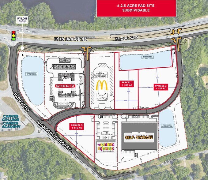 12420 Iron Bridge Rd, Chester, VA à louer - Plan de site – Image 2 sur 2