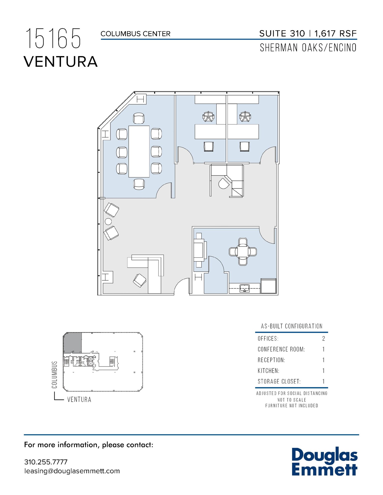 15165 Ventura Blvd, Sherman Oaks, CA à louer Plan d’étage– Image 1 sur 1