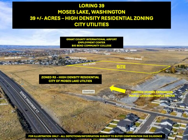 0000 Harris Road NE & Ray Road NE, Moses Lake, WA à vendre - Photo de l’immeuble – Image 3 sur 7